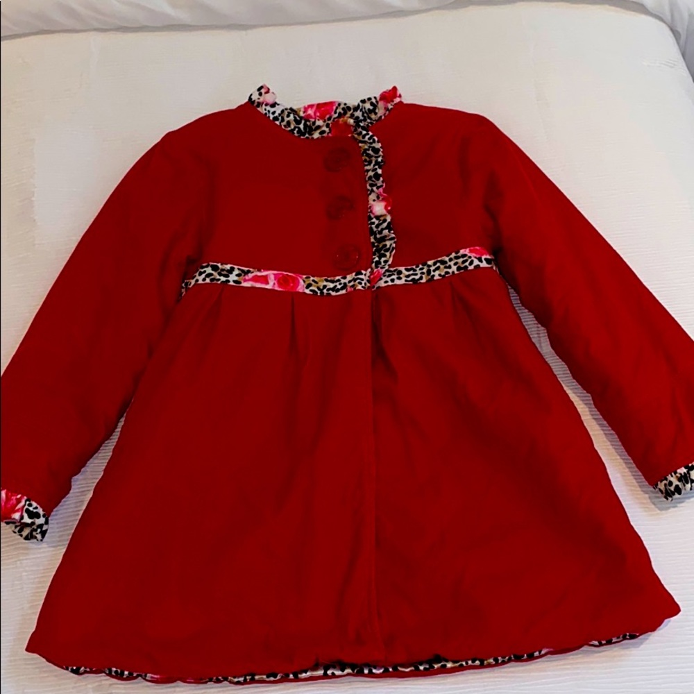 FABULOUS Penelope Mack Red Corduroy peacoat 6Y